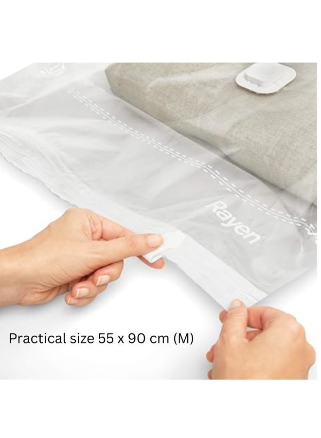 Rayen Vacuum Storage Bags for Clothes – Pack of 6, Size M 55x90cm, Save 75% Space, Protects from Dust, Moisture & Insects - Image 3